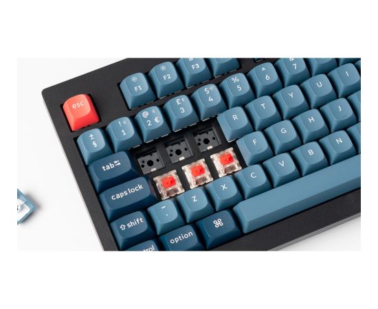Keychron V5 Max (black/blue-gray, DE layout, Gateron Jupiter Banana, hot-swap, RGB) Klaviatūras