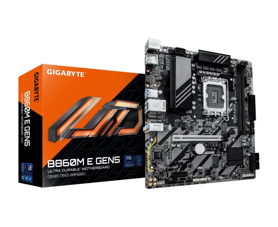 Gigabyte B860M E GEN5 Processor family Intel Processor socket LGA1851 DDR5 Number of SATA connectors 4 Supported hard disk drive interfaces SATA, M.2 Mātes plates