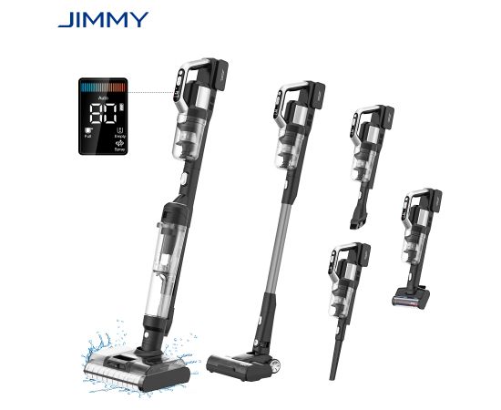Jimmy Vacuum cleaner and washer PW11 Pro Max-B Cordless operating Washing function 460 W 21.6 V Operating time (max) 40-80 min Black/Silver Пылесосы