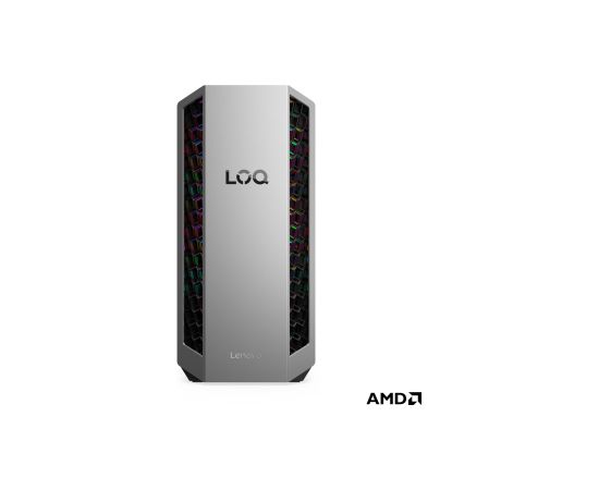 Lenovo LOQ 26ADR10 Desktop Tower AMD Ryzen 7 8745HX 32 (2x16GB) GB SODIMM DDR5 1000 GB NVIDIA GeForce RTX 5070 No Optical drive No keyboard Windows 11 Home Warranty 24 month(s) Personālie datori