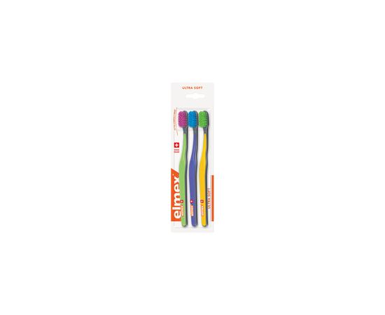 Elmex Ultra Soft Toothbrush 3 pieces Zobu pastas un mutes dobuma skalojamie līdzekļi