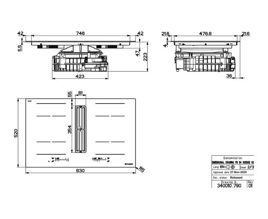 Faber GALILEO DOUBLE BLACK F830 Jaunumi Sadz. tehnika