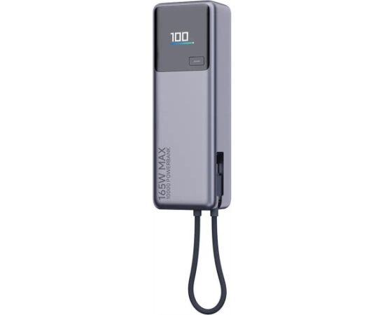 Xiaomi Powerbank 10000mAh QC PD 165W with built in USB C cable PB1165MI BHR9361GL LED display gray Power-банки