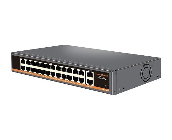 Hismart PoE коммутатор 24ch 100Mbps +2G uplink Коммутаторы (Switch)