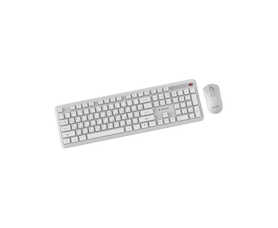Klaviatūra un pele Gembird Desktop set Slim Pro Business wireless RU White Klaviatūras