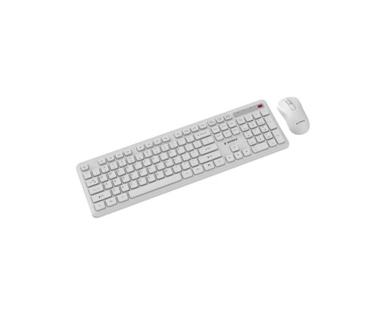 Klaviatūra un pele Gembird Desktop set Slim Pro Business wireless US White Klaviatūras