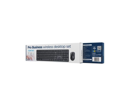 Klaviatūra un pele Gembird Desktop set Silent key Pro Business wireless RU Klaviatūras