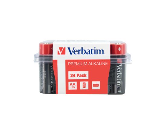 Baterijas Verbatim AA Premium Alkaline 24-Pack 1.5V Bateriju lādētāji
