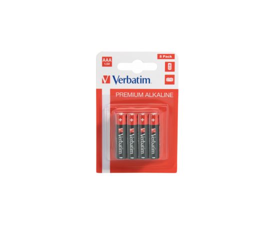 Baterijas Verbatim AAA Premium Alkaline 8-Pack 1.5V Bateriju lādētāji