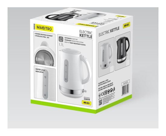 MAESTRO electric kettle 1,7 l MR-035-BLACK Чайники (электрические)