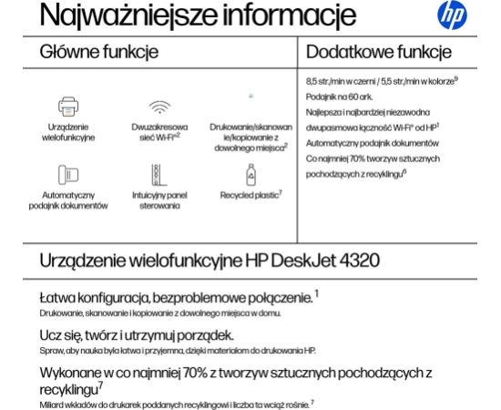 HP DeskJet 4320 Wireless All-in-One Color Printer Струйные многофункциональные устройства 