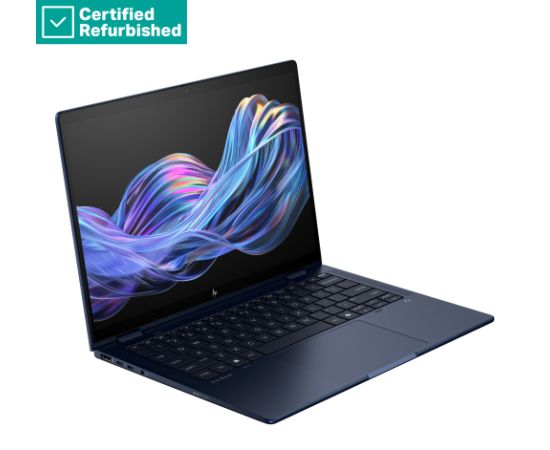 RENEW SILVER HP EliteBook X Flip G1i AI 14 - Ultra 7-258V, 32GB, 1TB SSD, 14 WUXGA 400-nit AG, 5MP IR cam, FPR, UK/Italian backlit keyboard, +Pen, Atmospheric Blue, 56Wh, Win 11 Pro, 1 years / B69A6ETR#ABZ Ноутбуки
