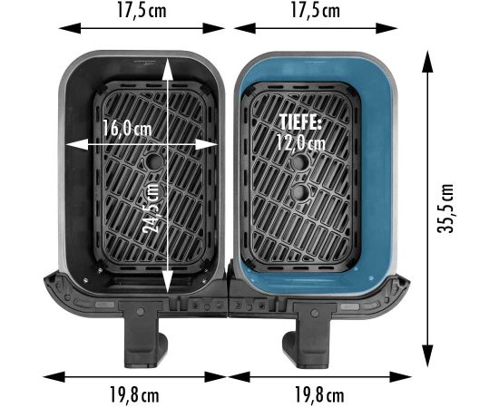 Gastroback 42586 Multi Airfryer Duo Heat Family 9L Karstā Gaisa Katli (AirFryer)