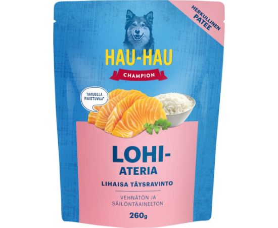 4Vets WET DOG FOOD HAUHAU CHAMPION SALMON 260G Suņu barība