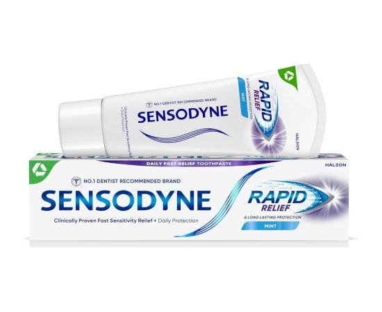 Sensodyne Rapid Relief Зубная Паста Cool Mint 75 ml Зеркала и массажные устройства
