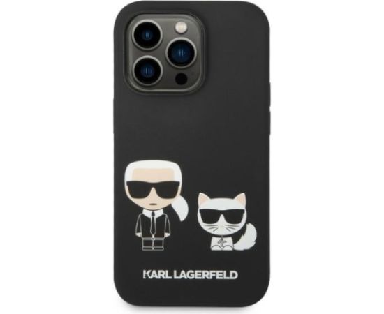 Karl Lagerfeld KLHMP14XSSKCK Aizmugurējais Apvalks Priekš Apple iPhone 14 Pro Max Neoriģinālie Maciņi