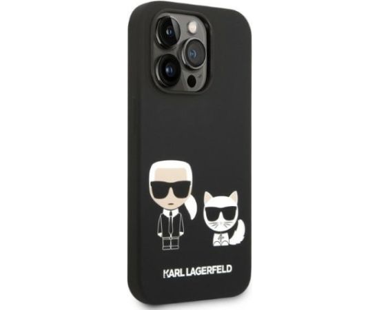 Karl Lagerfeld KLHMP14XSSKCK Aizmugurējais Apvalks Priekš Apple iPhone 14 Pro Max Neoriģinālie Maciņi