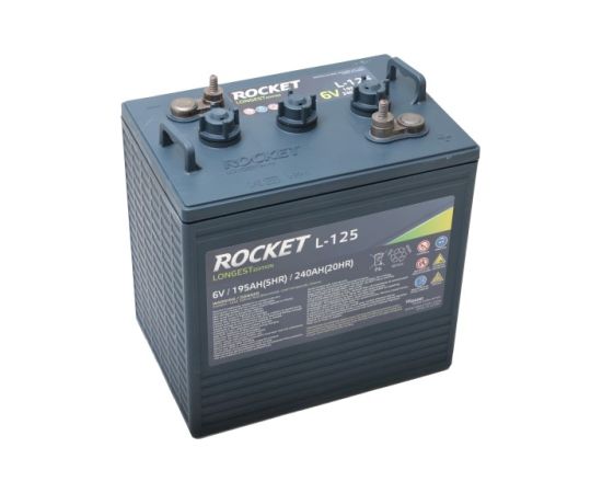 ROCKET Deep Cycle L-125  6V; 195Ah (c5); 240Ah (c20), 259x179x278, POL EHPT Akumulatori