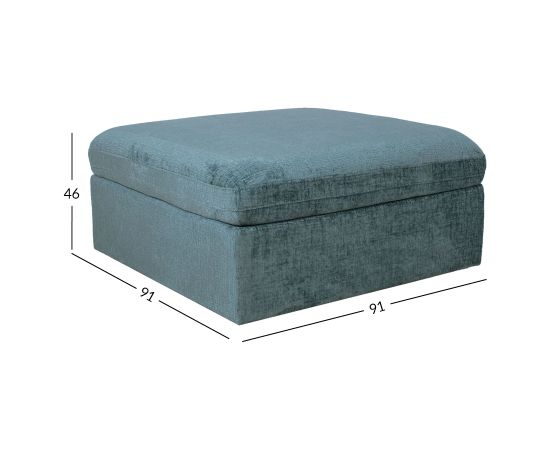 Ottoman SAMOA 91x91xH46cm, ocean green Новинки Для дома и сада 
