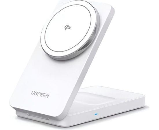 Ugreen   Wireless Charger 2in1,20W,Qi2 45057 iPhone, AirPods White Bezvadu telefonu lādētāji