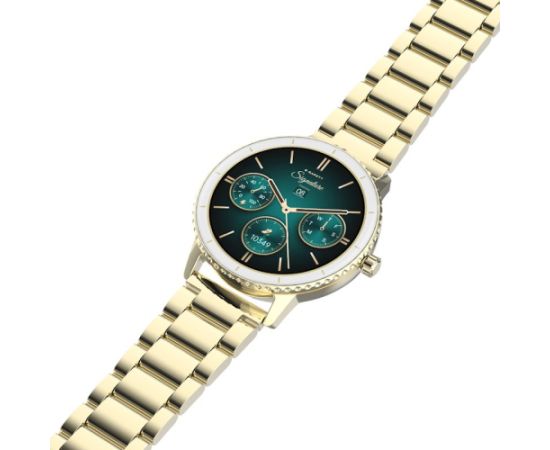 Garett išmanusis laikrodis su lietuvišku meniu Grace Gold Solid Steel Наручные часы