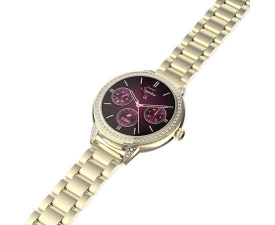 Garett išmanusis laikrodis su lietuvišku meniu Stella Gold Solid Steel Наручные часы