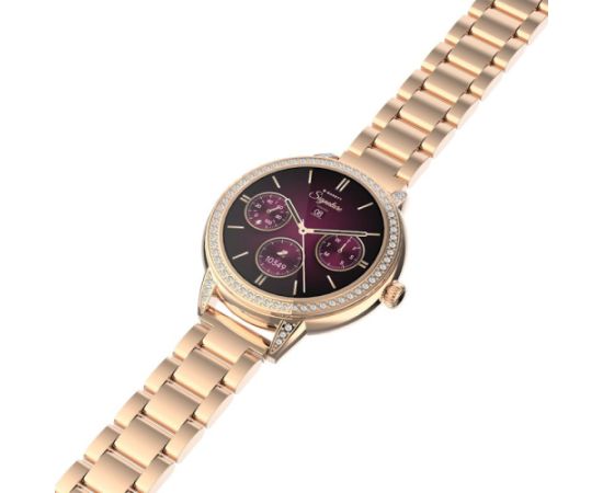Garett išmanusis laikrodis su lietuvišku meniu Stella Rose Gold Solid Steel Rokas pulksteņi 