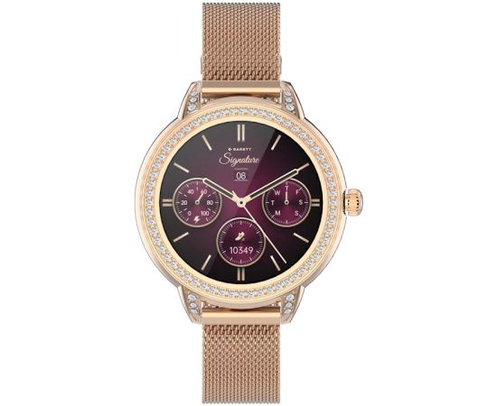 Garett išmanusis laikrodis su lietuvišku meniu Stella Rose Gold Mesh Steel Rokas pulksteņi 