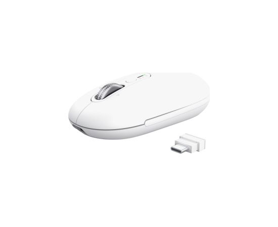 Datorpele Trust Seron Slim Multi-Wireless Hyperscroll Mouse White Peles, ievadierīces