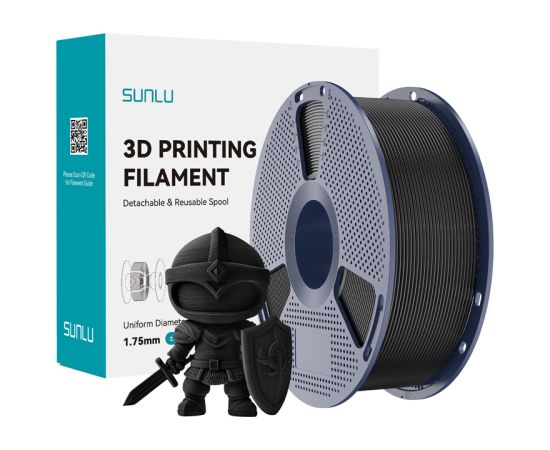 Sunlu PLA+ Filament (Black) 3D Printeri un lāzergravētāji