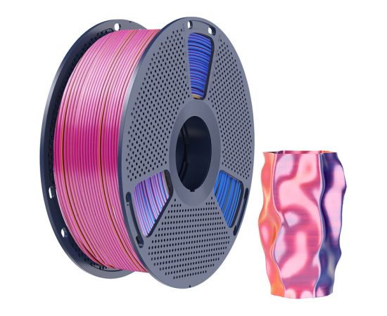 Sunlu PLA+ Silk Tri-Color Filament (red, yellow, and blue) 3D Printeri un lāzergravētāji