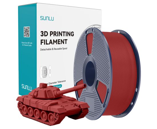 Sunlu PLA+ High-Speed Red Filament 3D Printeri un lāzergravētāji