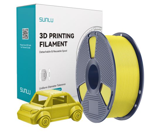 Sunlu PETG Filament (Yellow) 3D Printeri un lāzergravētāji