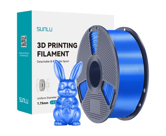 Sunlu PLA+ Silk Filament (blue) 3D Printeri un lāzergravētāji