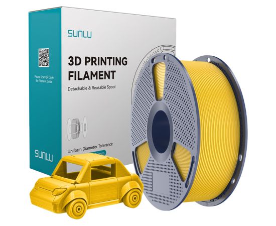 Sunlu PETG Filament (Bright Yellow) 3D Printeri un lāzergravētāji