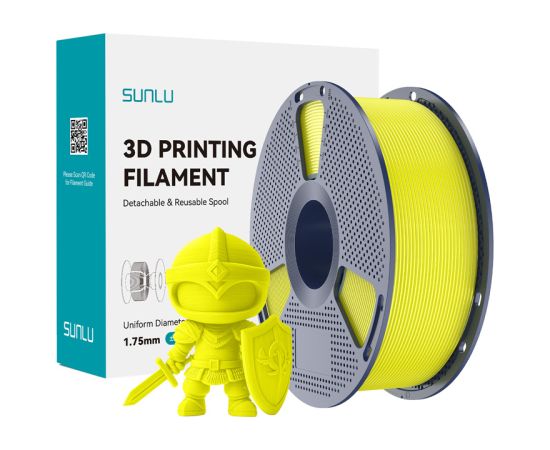 Sunlu PLA+ Filament (Yellow) 3D Printeri un lāzergravētāji
