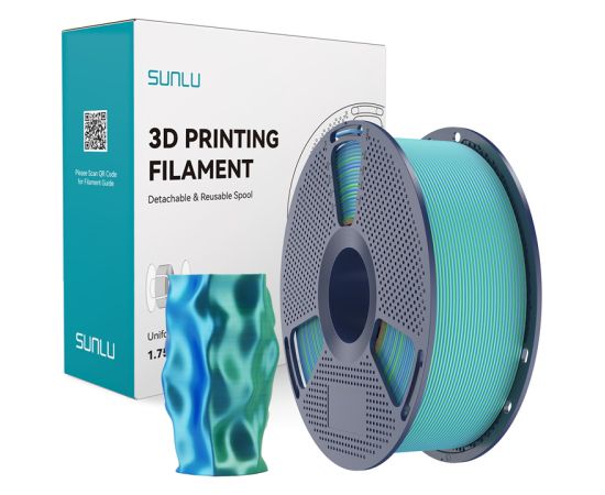 Sunlu PLA+ Silk Dual Color Filament (blue-green) 3D-принтеры