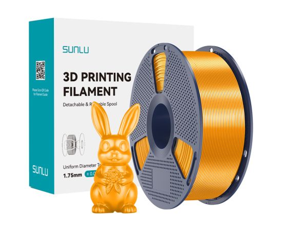 Sunlu PLA+ Silk Filament (Brass) 3D Printeri un lāzergravētāji