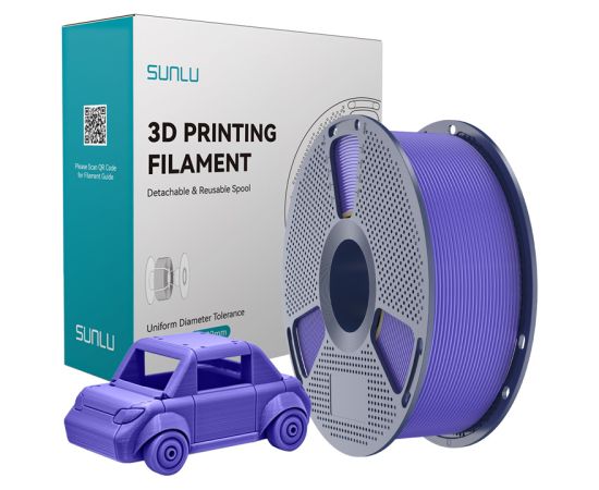 Sunlu PETG Filament (Lavender Purple) 3D Printeri un lāzergravētāji