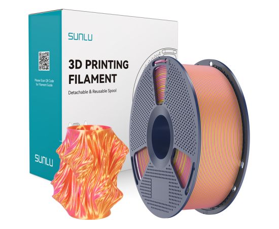 Sunlu PLA+ Silk Dual Color Filament (Pink and Gold) 3D Printeri un lāzergravētāji