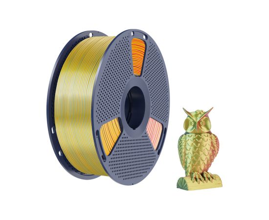 Sunlu PLA+ Silk Tri-Color Filament (red, yellow, and green) 3D Printeri un lāzergravētāji