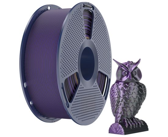 Sunlu PLA+ Silk Dual Color Filament (Black and Purple) 3D Printeri un lāzergravētāji