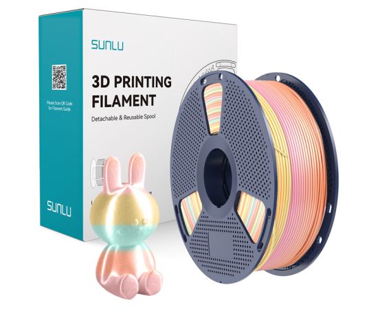 Sunlu PLA+ Silk Filament (Rainbow) 05 3D Printeri un lāzergravētāji