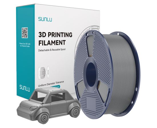 Sunlu PETG Filament (Gray) 3D Printeri un lāzergravētāji
