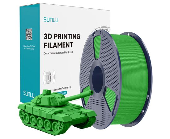 Filament Sunlu PLA+ High-Speed Zielony 3D Printeri un lāzergravētāji