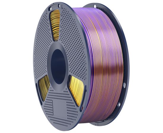 Sunlu PLA+ Silk Tri-Color Filament (Black, Gold, and Purple) 3D Printeri un lāzergravētāji
