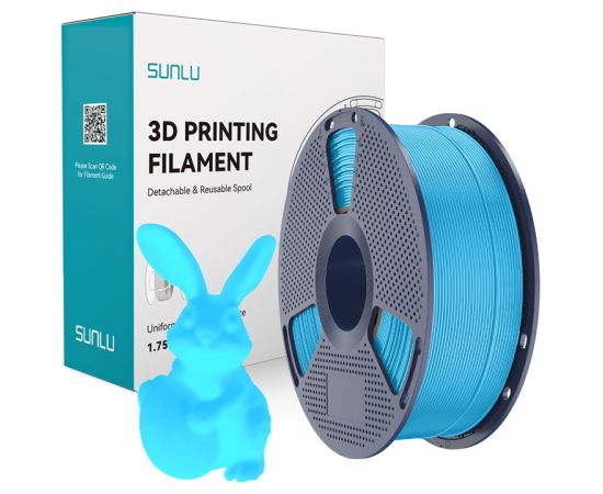 Filament Sunlu PLA Glow In The Dark (niebieski) 3D Printeri un lāzergravētāji