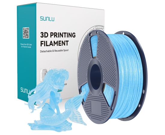 SUNLU PLA Filament (Shiny Blue) 3D Printeri un lāzergravētāji
