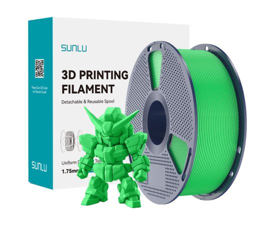 Sunlu PLA+ 2.0 Filament (Green) 3D Printeri un lāzergravētāji