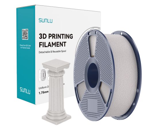 Sunlu PLA High-Speed Marble Filament (light gray) 3D Printeri un lāzergravētāji